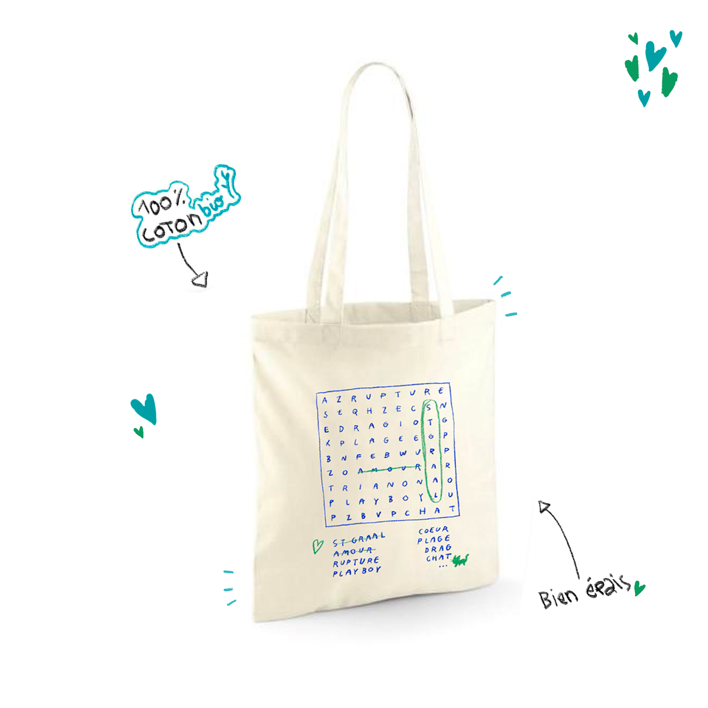Totebag | Mots cachés | St Graal