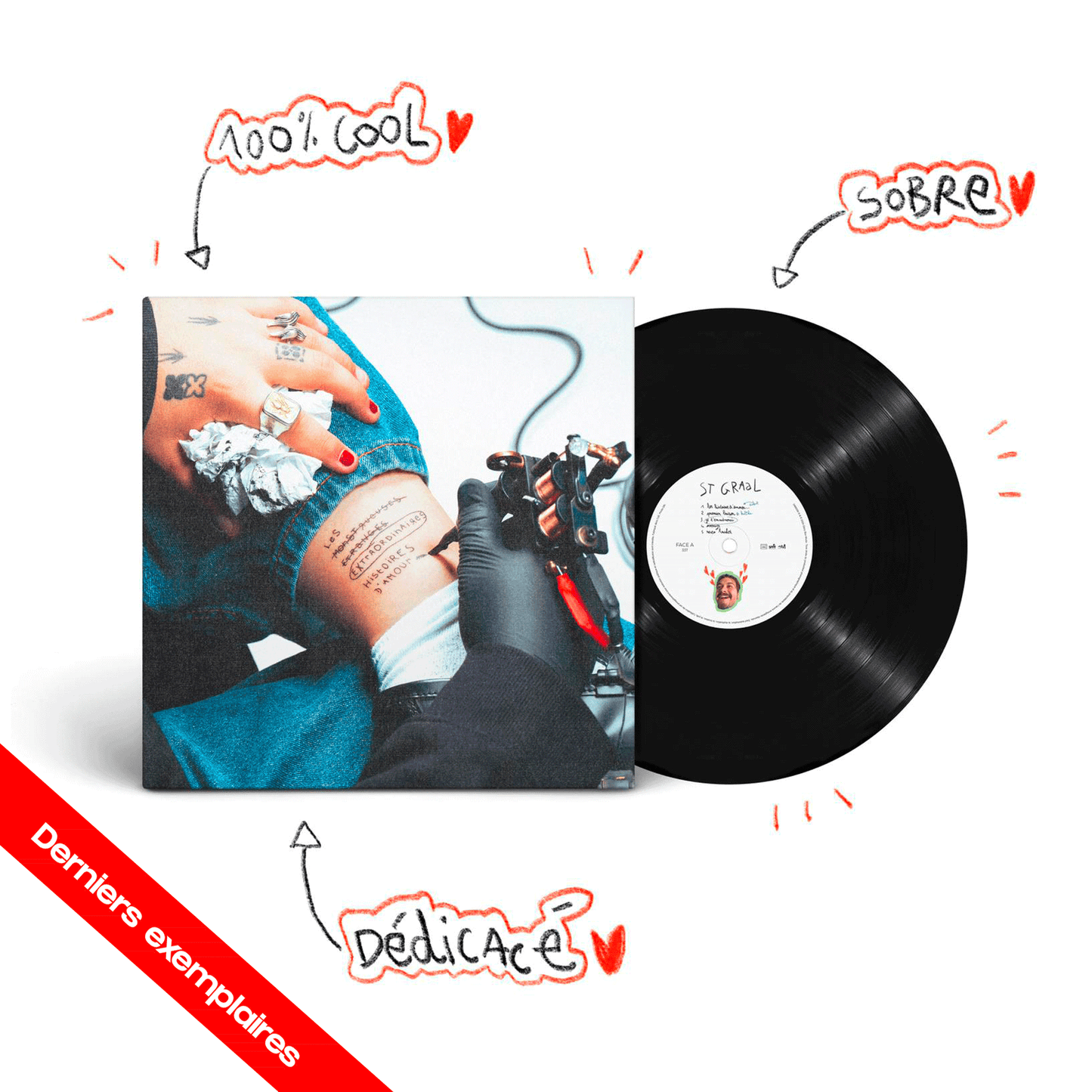 Vinyle dédicacé | Les extraordinaires histoires d'amour de St Graal | Edition limitée | St Graal