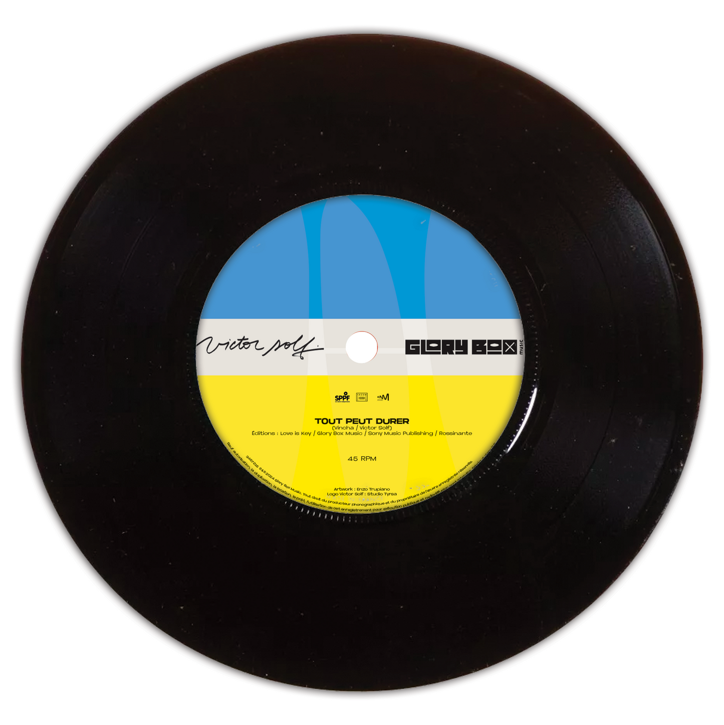 Vinyle dédicacé 45 Tours « Tout peut durer » + « Que le coeur »