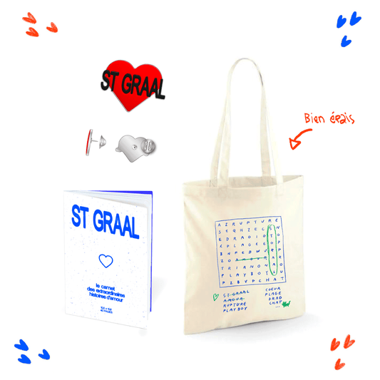 Pack | Tote-bag / Carnet / Pin's | St Graal